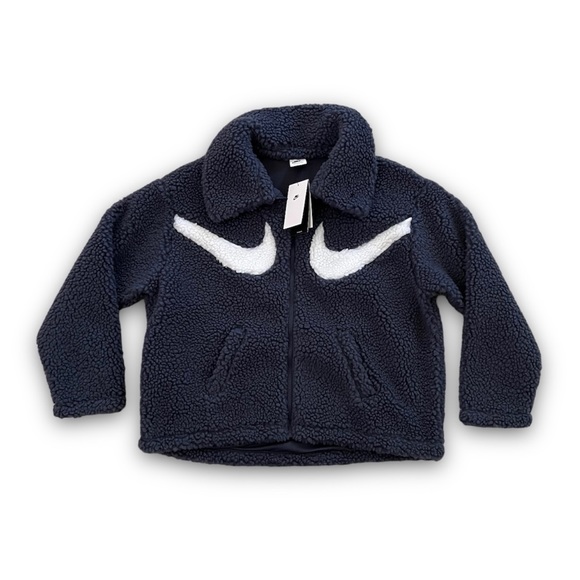 ✔️NWT✔️ NIKE Sportswear Swoosh Sherpa Oversize Jacket - Picture 2 of 8